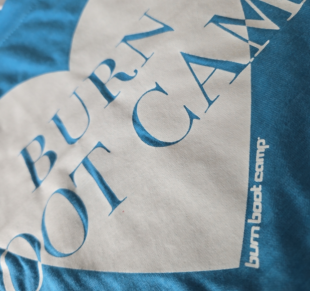 Burn Boot Camp Women's Blue Graphic Tank Top